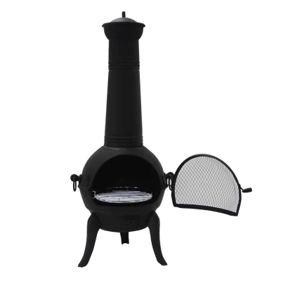 Quemador de leña para jardín al aire libre, chimeneas de hierro fundido, chimenea